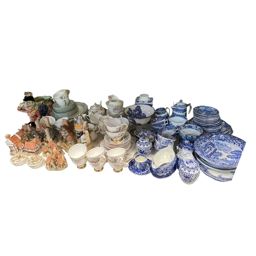 80 - Spodes Italian and other blue and white china, Gladstone and New Chelsea teaware, David Winter ornam... 