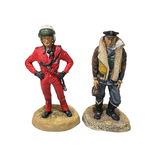 281 - Two Ashmor figures including limited edition RAF fighter pilot.