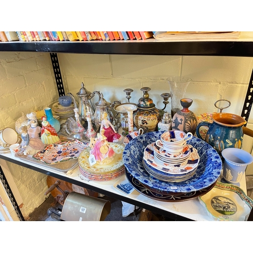 106 - Collection of early porcelain, Lladro, Royal Doulton lady figurines, Noritake, etc.