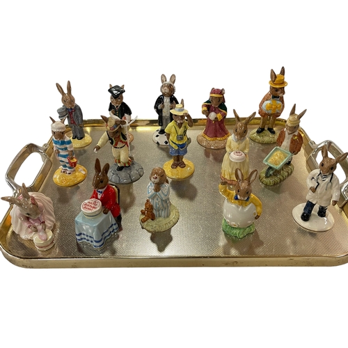 21 - Fifteen Royal Doulton Bunnykins figures including Morris Dancer, Tourist, etc.