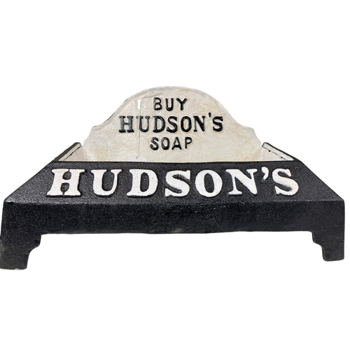 71 - Cast metal 'Buy Hudson's Soap' bowl.