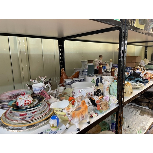 75 - Collection of decorative porcelain, figurines, part tea sets, cased cutlery, Ringtons, etc.