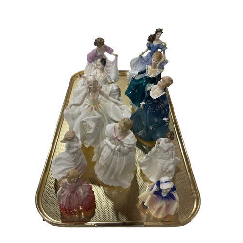 16 - Eleven Royal Doulton figures including Sweet Seventeen.