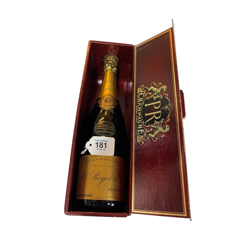 181 - Boxed Pol Roger 1979 champagne.