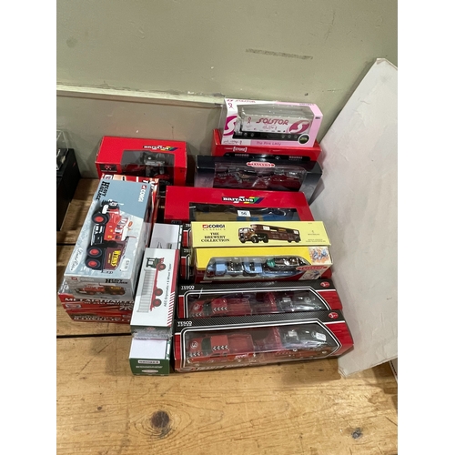 56 - Fifteen boxed models including Britains 1:32 Kane Low Loader and Massey Ferguson 6600 Tractor, and C... 