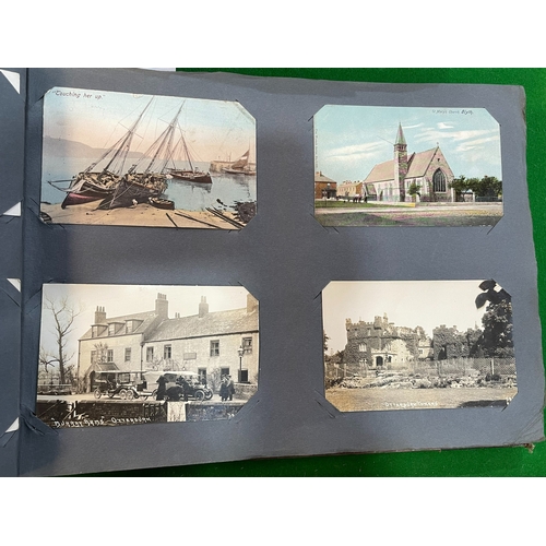 113 - Collection of postcards inc Fire at Blyth, Temperance Hotel Kirkwhelpington, High St Pateley Bridge,... 