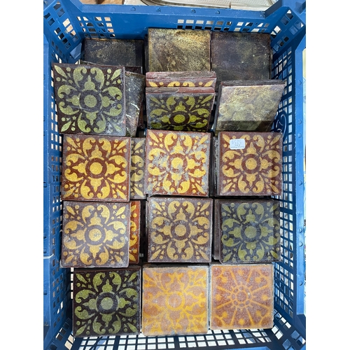 12 - Collection of Linthorpe pottery tiles.