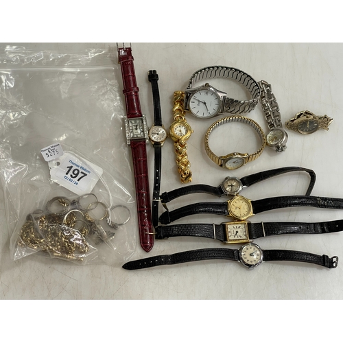 197 - Collection of jewellery and watches.