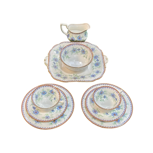 263 - Aynsley floral design 38 piece part tea service.