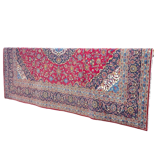 294 - Hand knotted Iranian wool carpet 3.46 by 2.57.