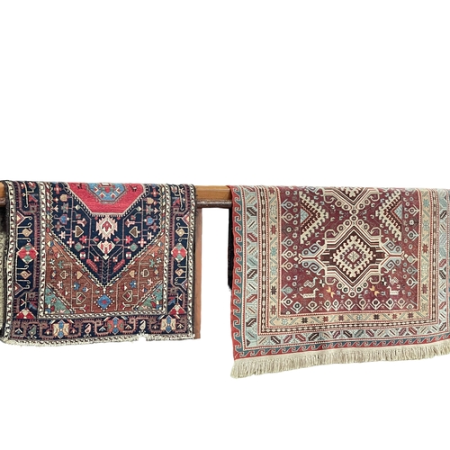 295 - Eastern design wool carpet 2.50 by 1.63 and Persian design rug 1.70 by 1.10 (2).