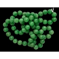 Green jade bead necklace.