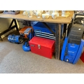 Two Clarke tool boxes, pressure washer, two patio cleaners, cylindrical ...