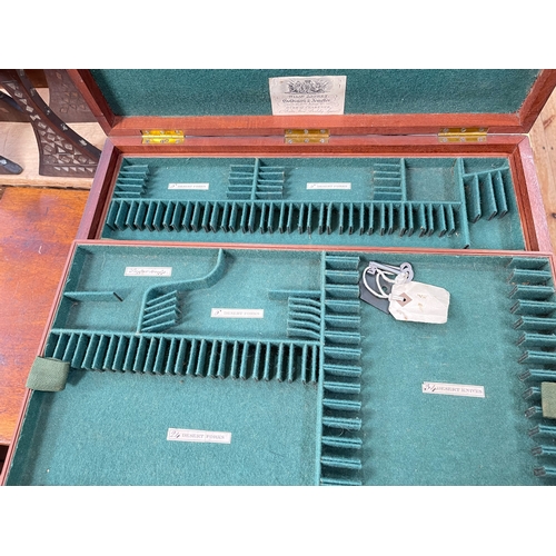 136 - William Asprey, Duke of Clarence, Berkeley Square labelled fitted cutlery box, 54cm by 33cm by 24cm.