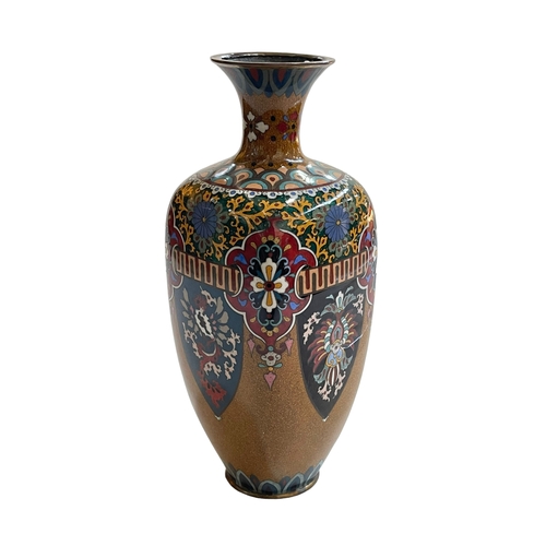 157 - Cloisonné vase, 30cm.