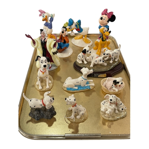 15 - Royal Doulton Mickey Mouse Collection and 101 Dalmations including Minnie, Pluto, Goofy, Donald and ... 