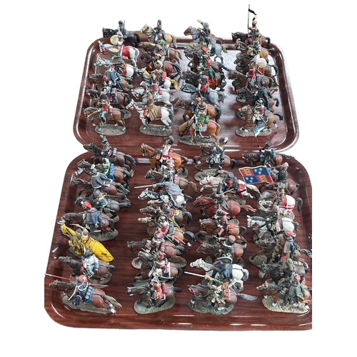 6 - Two trays of Del Prado Cavalry figures and magazines.