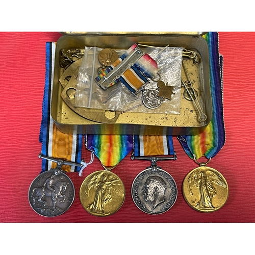 102 - WWI medals (2) named to DM2 168466 PTE T. EASTON ASC and 36774 PTE. R. J. KNOX DLI (2), 1914 Princes... 