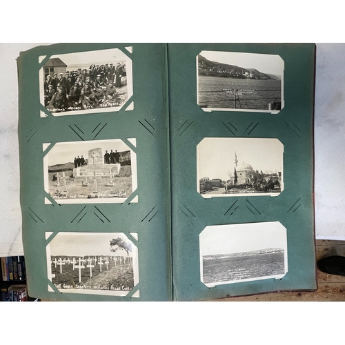 109 - Postcard album housing H. M. S. Resolution c1923 real photographic inc Illuminated at Constantinople... 