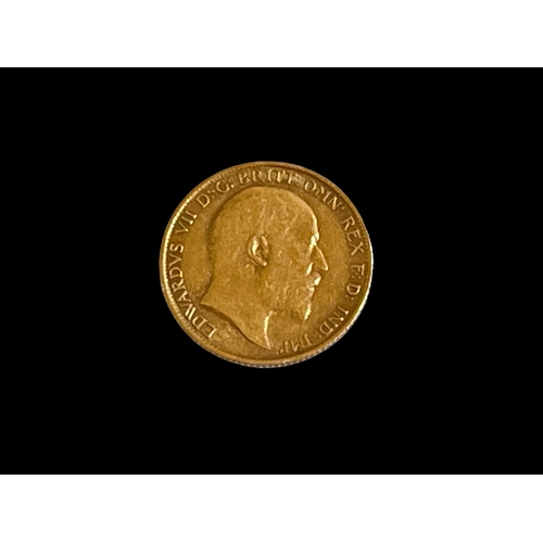 137 - Gold half sovereign 1910.