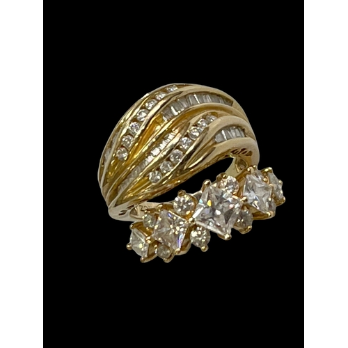 153 - Two 14k gold dress rings.