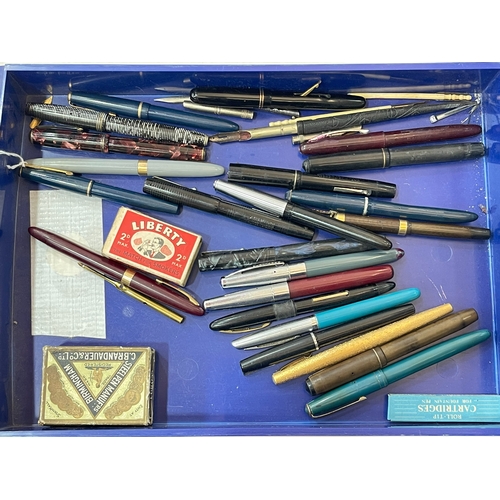 175 - Collection of fountain pens, etc.