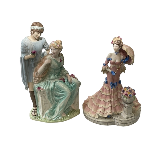 181 - Coalport limited edition 'Les Parisiennes Mademoiselle Cherie', and Wedgwood 'Adoration' (2).