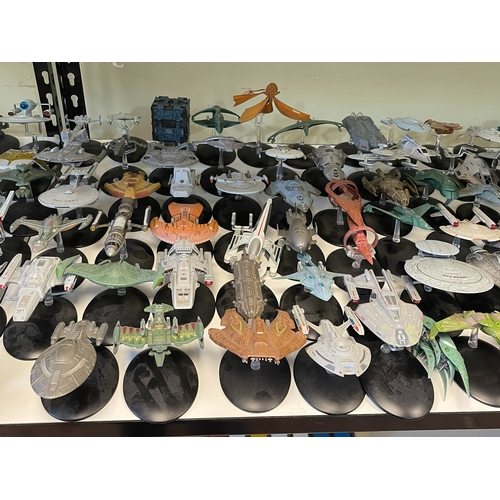 58 - Large collection of Star Trek 'Starships', Star Wars space craft, figures, etc.