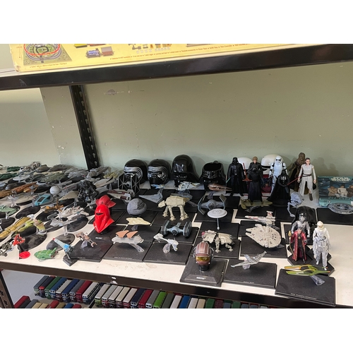 58 - Large collection of Star Trek 'Starships', Star Wars space craft, figures, etc.