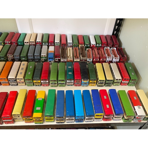 61 - Large collection of Exclusive First Edition double decker buses.