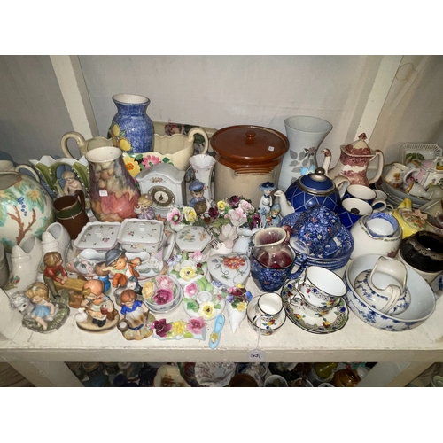 72 - Large collection of decorative porcelain, figurines, part tea sets, etc.