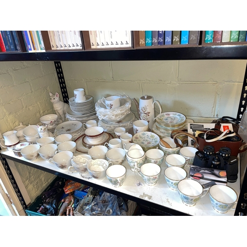 75 - Collection of Minton Vanessa, Royal Doulton Tumbling Leaves, Carl Zeiss binoculars, etc.