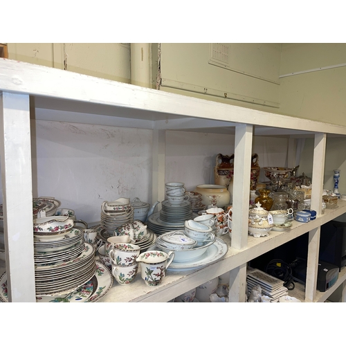 81 - Collection of decorative porcelain, part tea wares, glass, etc.