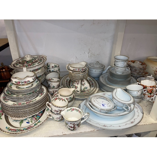 81 - Collection of decorative porcelain, part tea wares, glass, etc.