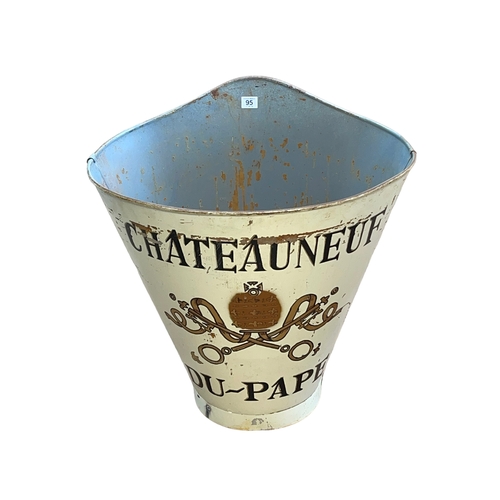 95 - Advert grape hod, Chateauneuf Du-Pape, 62cm high.