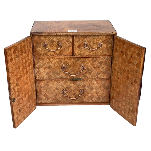 96 - Oriental style collectors cabinet, 29cm high.