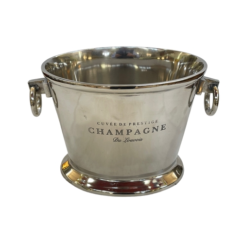 147 - Champagne bucket marked 'Cuvee De Prestige Du Louvois', 25cm.