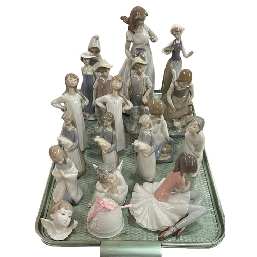 2 - Collection of Lladro figures including Treasures of the Earth, Girl with Cat, two Gone Fishing and S... 