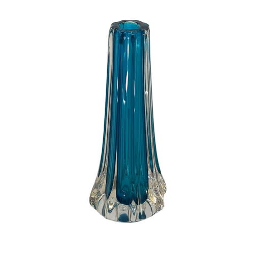 248 - Whitefriars blue glass spill, 19.5cm.