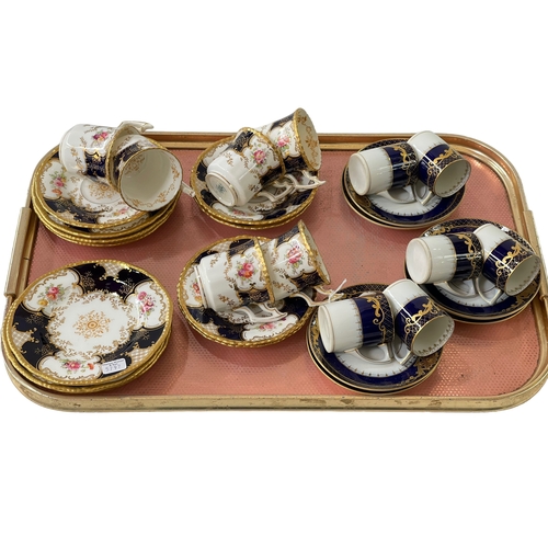 28 - Coalport Batwing and Continental coffee cups and saucers.