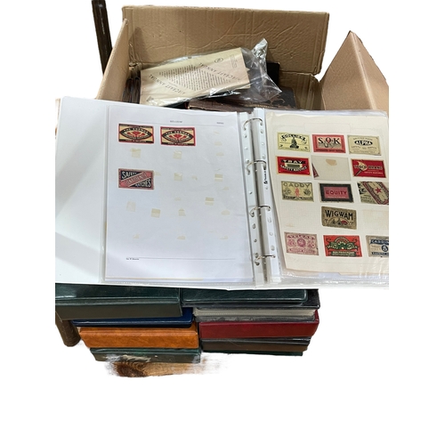 31 - Collection of Matchbox labels and cigarette cards and albums.