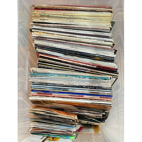 32 - Box of LP and single records including Beatles and Punk.