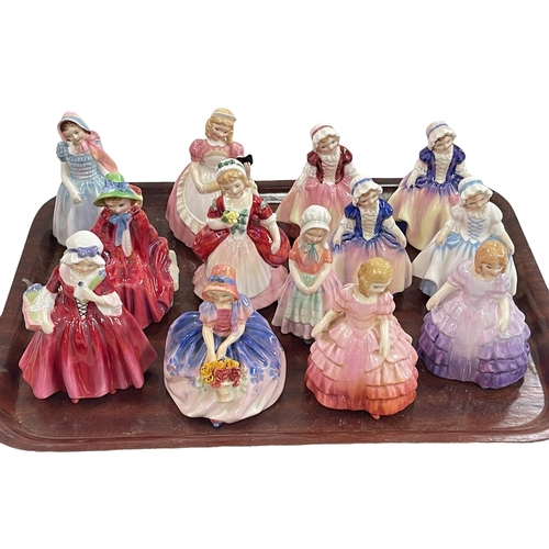 4 - Thirteen small Royal Doulton ladies including four Dinky Do, Linda, two Rose and Monica.