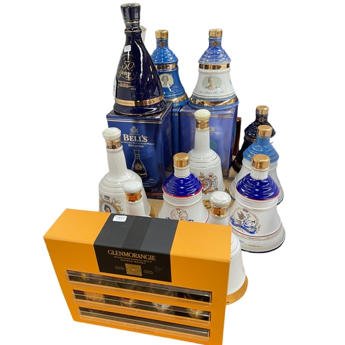 41 - Collection of predominantly Bell's commemorative decanters including QEII 50 Years Reign, Birth of P... 