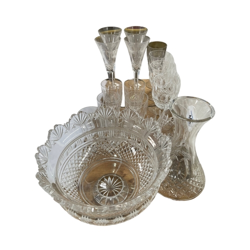 44 - Collection of Waterford Crystal including fruit bowl, decanter, wine glasses, etc.