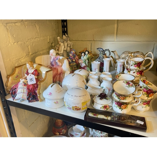 93 - Katzhutte, Paragon and other figures, Royal Albert Old Country Roses coffee wares, Lingard Webster a... 