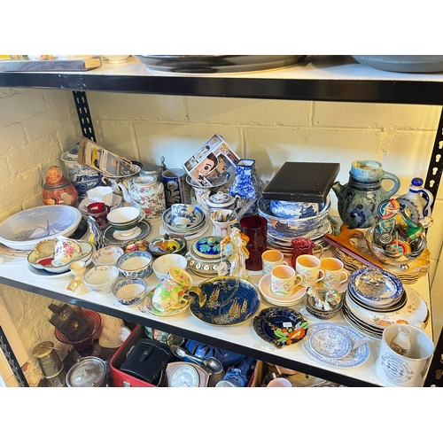 95 - Collection of assorted china including blue and white, Susie Cooper coffee cans and saucers, Chinese... 