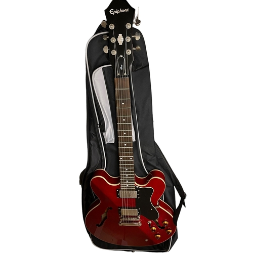 118 - Epiphone Dot guitar and Rockjam bag.