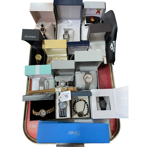 16 - Collection of boxed costume wristwatches.