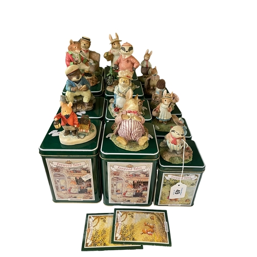 49 - Collection of Villeroy & Boch Foxwood Tales figures with tins.